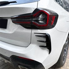 Aeethericly Araba Parlak Siyah Arka Tampon Ayırıcı Spoiler Arka Kanatlı Hava Menfezi Trimi Bmw X3 G01 Lcı M Sport 2022-2023 (Yurt Dışından)