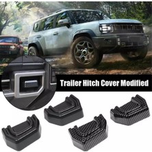 Aeethericly Off-Road Römork Kapağı Trim Çıkartmaları Römork Kancası Kapağı Chery Jetour Traveler T2 Carbon Için Dış Trim (Yurt Dışından)