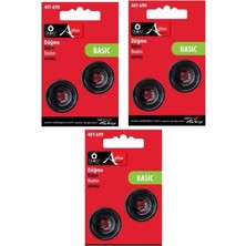 Özel Lastik Büyük Boy Siyah Düğme 6 Adet 25 Mm, Etek, Kazak Düğmesi 401 699