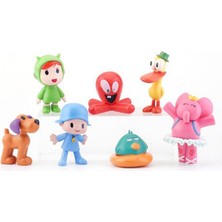 7 Adet/takım Kawaii Pocoyo Hayvan Oyuncak Kuş Ördek Fil Bebek Oyuncak Modeli Sahne Süsler Anime Karikatür Sevimli Pvc Oyuncaklar (Yurt Dışından)