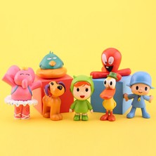 7 Adet/takım Kawaii Pocoyo Hayvan Oyuncak Kuş Ördek Fil Bebek Oyuncak Modeli Sahne Süsler Anime Karikatür Sevimli Pvc Oyuncaklar (Yurt Dışından)