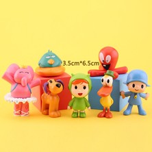 7 Adet/takım Kawaii Pocoyo Hayvan Oyuncak Kuş Ördek Fil Bebek Oyuncak Modeli Sahne Süsler Anime Karikatür Sevimli Pvc Oyuncaklar (Yurt Dışından)