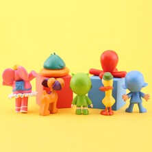 7 Adet/takım Kawaii Pocoyo Hayvan Oyuncak Kuş Ördek Fil Bebek Oyuncak Modeli Sahne Süsler Anime Karikatür Sevimli Pvc Oyuncaklar (Yurt Dışından)