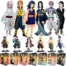 Anime 16 cm Iblis Avcısı Şekil Kamado Tanjirou Nezuko Aksiyon Figürleri Pvc Model Oyuncaklar Zenitsu Heykelcik Inosuke Kimetsu Hiçbir Yaiba (Yurt Dışından)