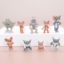 Karikatür Tom ve Jerry Figürleri Heykeli Model Oyuncaklar Aksiyon Figürü Oyuncak 9 Adet (Yurt Dışından)