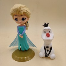 Disney Karikatür Aksiyon Oyuncak Figürler Kek Dekorasyon Dondurulmuş Elsa Olaf Ateş Ruhu Oyuncaklar Erkek Kız Prenses Plastik Doğum Günü Oyuncakları (Yurt Dışından)