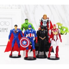 6 Adet/takım 9-10 cm Marvel Avengers Süper Kahraman Infinity Savaş Demir Adam Amerikan Kaptan Thor Süper Kahramanlar Rakamlar Oyuncaklar (Yurt Dışından)