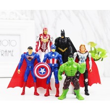 6 Adet/takım 9-10 cm Marvel Avengers Süper Kahraman Infinity Savaş Demir Adam Amerikan Kaptan Thor Süper Kahramanlar Rakamlar Oyuncaklar (Yurt Dışından)