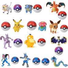 Orijinal Pokemon Aksiyon Figürü Pikachu Lucario Charizard Cep Canavarı Pokeball Deformasyon Figur Oyuncaklar Çocuklar Için Hediyeler (Yurt Dışından)