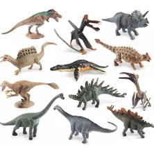 BL1180-12 Adet Mini Jurassic Dinozorlar Şekil Seti Mapusaurus Pliosaurus Apatosaurus Dino Dünya Modeli Oyuncak Çocuklar Için (Yurt Dışından)