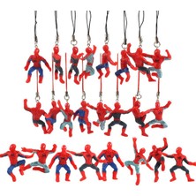 8 Adet/takım 4-5 cm Marvel Avengers Örümcek Adam Pvc Action Figure Koleksiyon Model Oyuncaklar Brinquedos Anahtarlık Kolye Telefon Askıları Halat (Yurt Dışından)