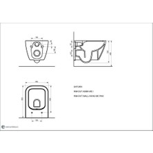 VitrA Seramiksan Saturn Rim-Out Kanalsız Mat Siyah Asma Klozet + Duroplast Yavaş Kapanır Kapak + VitrA Gömme Rezervuar Set