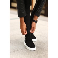 Serhat Özköroğlu -  Siyah Süet  Eva Taban Erkek Chelsea Bot Siyah