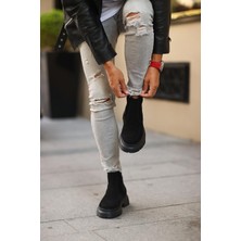 Serhat Özköroğlu Serhat Özköro-Siyah Süet Chelsea Bot Siyah