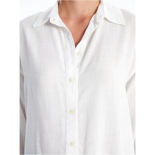 Koor Loose Fit Beyaz Kadın Gömlek