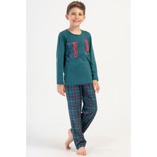 Erkek Çocuk Uzun Kol Petrol Pijama Takım C4T4N1O504