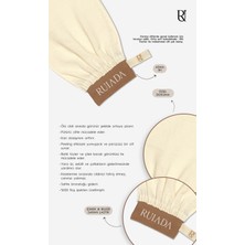 Ruiada +80 Factor Ekru Banyo Duş Kesesi Peeling Eldiveni %100 Floş İpek Premium Kadın Ve Erkekler İçin
