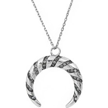 Masaliko Hilal Gümüş Kolye Sb1849, 925 Ayar Kadın Gümüş Kolye