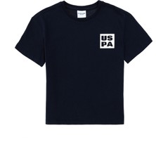 U.S. Polo Assn. Erkek Çocuk Lacivert Oversize Bisiklet Yaka Tişört 50295447-VR033