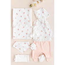 Babymod Naturel Çiçek Desenli 8 Li Kız Bebek Hastane Çıkşı Bebek Takımı