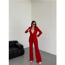 Vuntal Butik Saten Şal Yakalı Ikili Takım Blazer