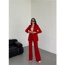 Vuntal Butik Saten Şal Yakalı Ikili Takım Blazer