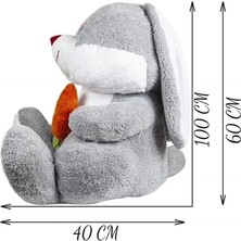 Özgüner Oyuncak Pandamkee 100 cm Elinde Havuç Tutan Tavşan