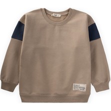 Cigit Garni Detaylı Sweatshirt 2-10 Yaş S Vizon
