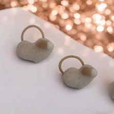 Gigi Giyim Ponpon Detaylı Peluş Kalpli Kız Çocuk Bağlamalı Toka