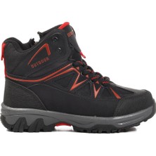 Ruffon Siyah-Kırmızı Unisex Çocuk Outdoor Bot 2301 P
