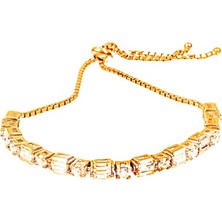 Masaliko Pırlanta Modeli  Baget Gümüş Bileklik SB548