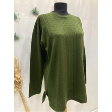 Fatella Anne Kadın Yeşil Triko Kazak Bluz