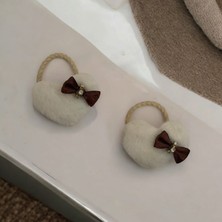 Gigi Giyim Kurdele Detaylı Peluş Kalpli Kız Çocuk Bağlamalı Toka