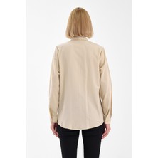 Emmas Clothing Basic Fırfır Detaylı Uzun Kollu Kadın Gömlek