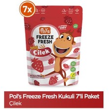 Pol's Freeze Fresh Kukuli Çilek 15 g x 7 Adet Freeze Dry Dondurularak Kurutulmuş Meyve