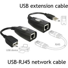 Derwell Yeni USB RJ45 Extender RJ45 USB Ek Uzatıcı CAT5E 6 Kablosu Ekleme Extensıon Extender RJ45 USB Uzatma