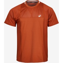 Kuikma Erkek Kısa Kollu Tenis Tişörtü - Kahverengi - Kuikma Dry - Gaël Monfils