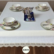 Masa Örtüsü, Leke Tutmayan Yemek Masası Örtüsü, Gardenya Kumaş Masa Örtüsü,krem