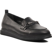 Ayakmod Siyah Kadın Loafer Ayakkabı