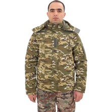 Single Sword Su Geçirmez Kamuflaj Erkek Softshell Parka