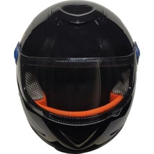 Motosiklet Çocuk Kaskı Full Face Pp Metreal Skull Black