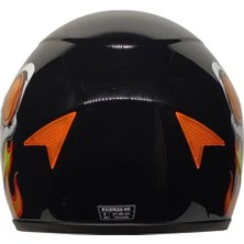 Motosiklet Çocuk Kaskı Full Face Pp Metreal Skull Black