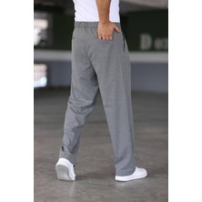 Bürke Baggy Çift Pileli Okul Grisi Renk Beli Lastikli Kaliteli Rahat Kesim Klasik Bol Paça Baggy Pantolon