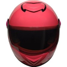 Motosiklet Çocuk Kaskı Full Face Pp Metreal Skull Pink