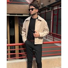 İnpool Gömlek Yaka, Oversize-Fit, Old Money Culture, Düğmeli, Kaşe Kumaş Ceket 24USEC05