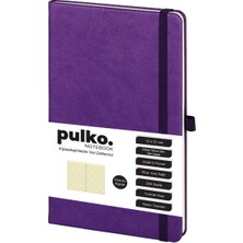 Pulko Çizgili Mor Notebook