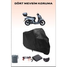 Yuki Gentle 50 Uyumlu Siyah Motorsiklet Branda, Motor Örtüsü