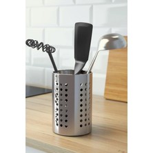 Ikea Paslanmaz Çelik Yuvarlak Kaşıklık / Çatal Bıçaklık / 18 cm