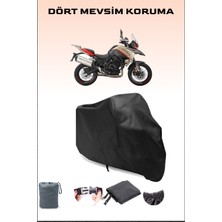 Breen Benelli Trk 702X Uyumlu Siyah Motorsiklet Branda, Motor Örtüsü