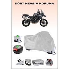 Benelli Trk 502X Için Arka Çanta Ve Kilit Uyumlu Gri Motosiklet Branda, Güvenli